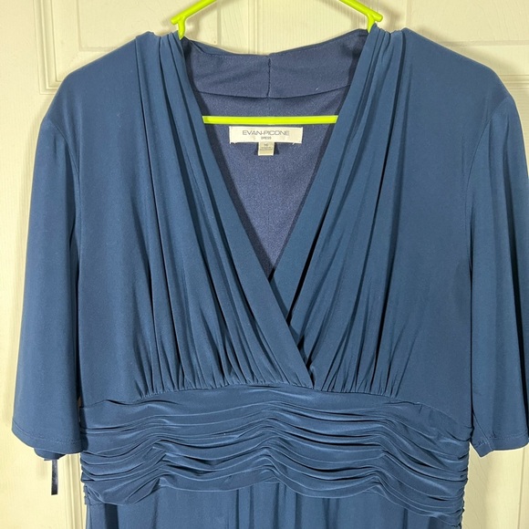 Evan Picone Blue Midi Dress - Picture 2 of 4